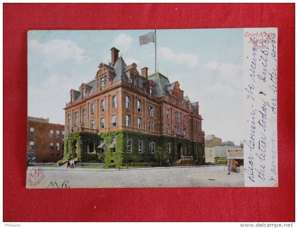 Connecticut > Hartford-- Court House Arch 1907  Cancel  Ref 1182 - Hartford