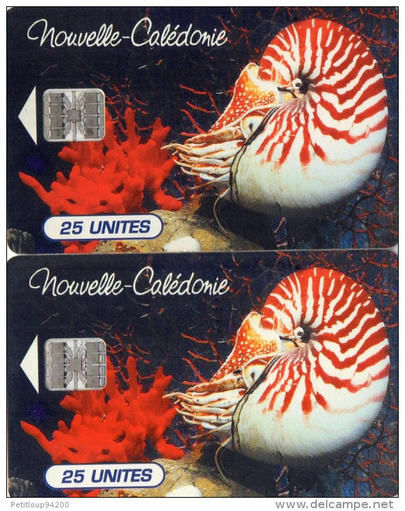 TELECARTES  NOUVELLE-CALEDONIE  25 Unités  Nautile  Coquillage  Shell (lot De 2) ***** - Nouvelle-Calédonie