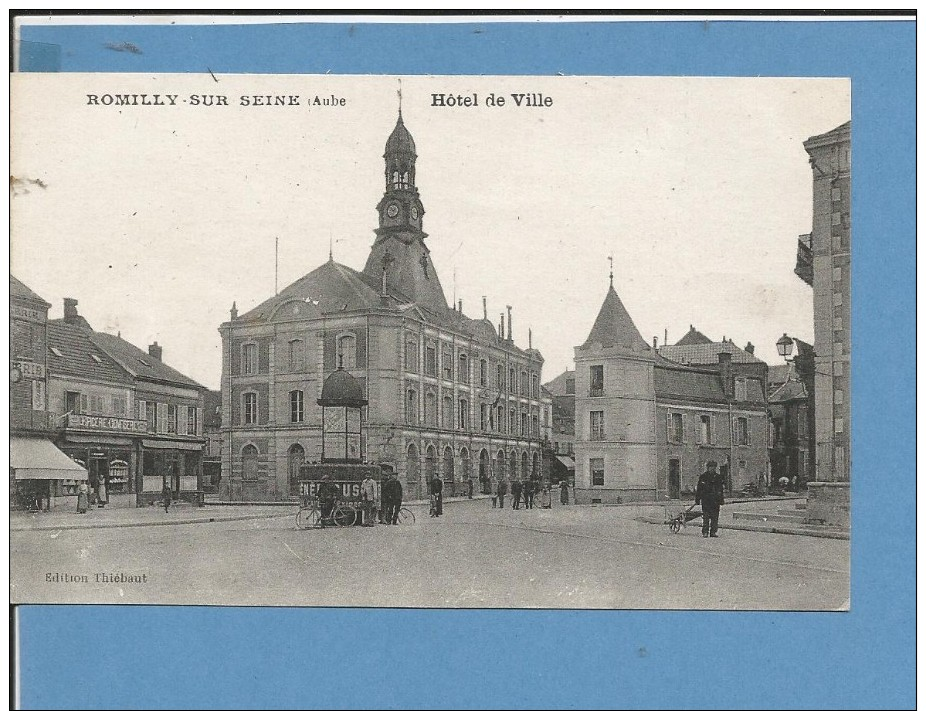 Cpa - Aube (10) - Romilly-sur-Seine -  Hôtel De Ville - Colonne Maurice - Romilly-sur-Seine