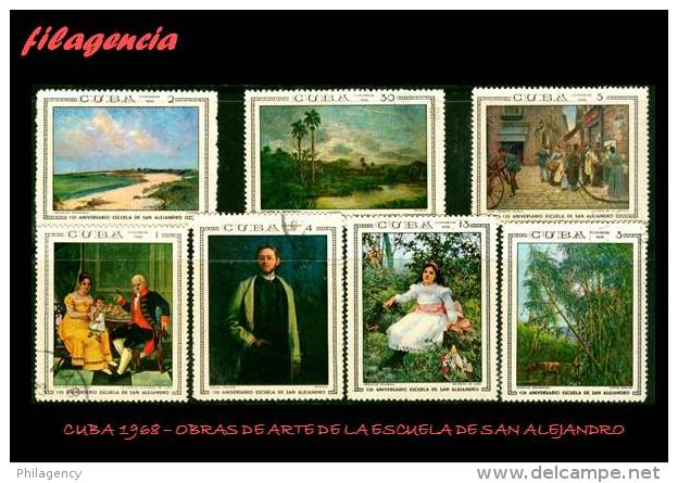USADOS. CUBA. 1968-16 OBRAS DE ARTE DE LA ACADEMIA DE SAN ALEJANDRO - Oblitérés