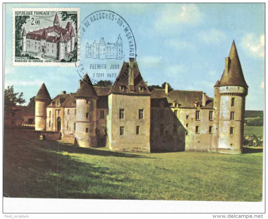 Bazoches Du Morvan Château - Carte Philatélique Premier Jour - - Bazoches