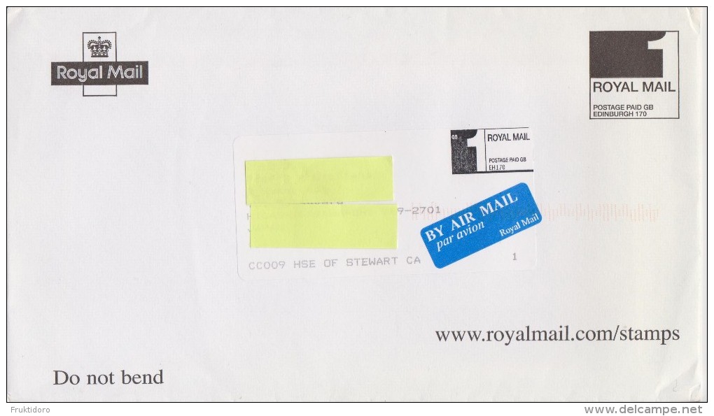 United Kingdom Postage Paid - Cancelled In Edinburgh - Variétés, Erreurs & Curiosités