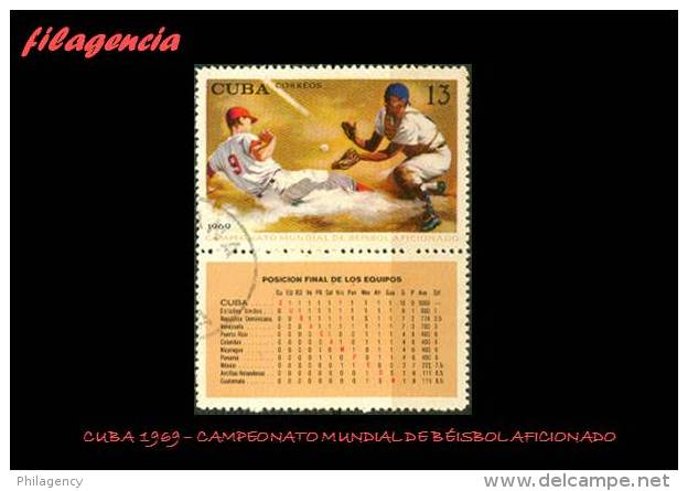 USADOS. CUBA. 1969-15 PRIMER CAMPEONATO MUNDIAL DE BÉISBOL AFICIONADO - Usados