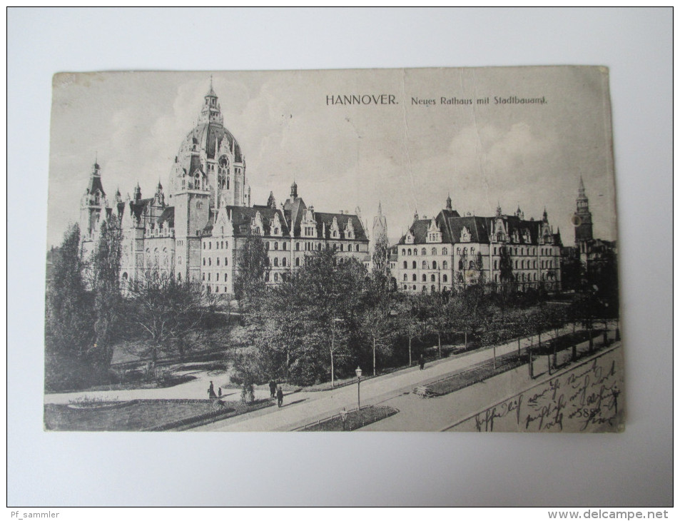 AK / Bildpostkarte 1915 Hannover Neues Rathaus Mit Stadtbauamt - Hannover