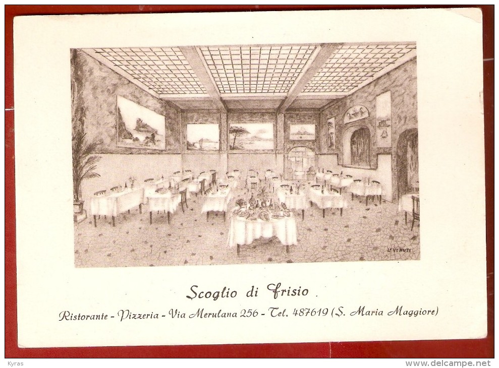 CPSM 10X15 . ITALIE . SCOGLIO DI  FRISIO  ROMA .  Ristorante . Via Merulana ( S. Maria Maggiore ) Illust. L. VENUTI - Bar, Alberghi & Ristoranti