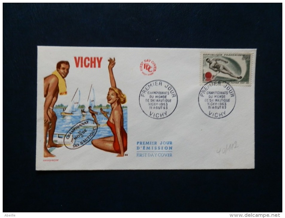 40.111    FDC  FRANCE   1963 - Ski Nautique