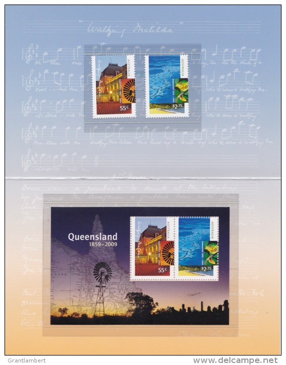 Australia 2009 Queensland 150 Years Presentation Pack - See 2nd Scan - Presentation Packs