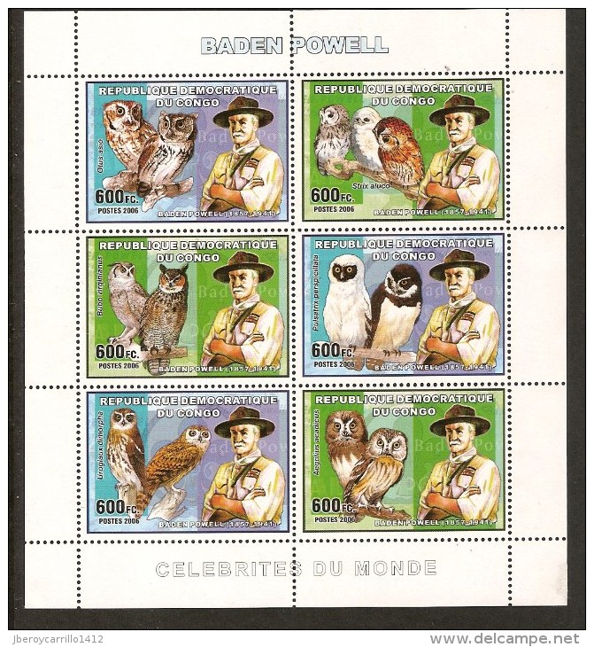 CONGO - REPUBLICA DEMOCRATICA - 2006-  " A CENTENARY SCOUT " -  HOJA BLOQUE De 6 V. DENTADAS - Otros & Sin Clasificación