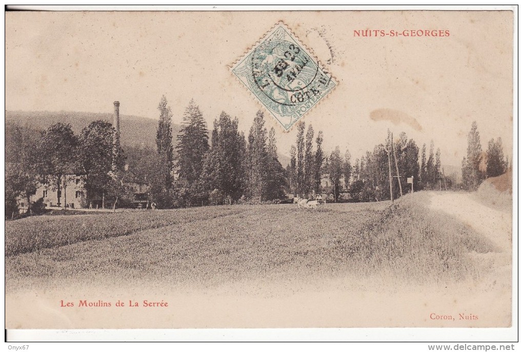 NUITS-SAINT-GEORGES (Côte D´Or) Les Moulins De La Serrée - USINE - INDUSTRIE -VOIR 2 SCANS - Nuits Saint Georges