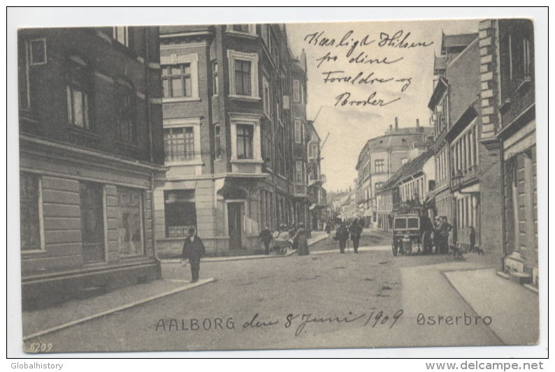 DENMARK - AALBORG 1909 - OSRERBRO - STREET VIEUW - Denmark