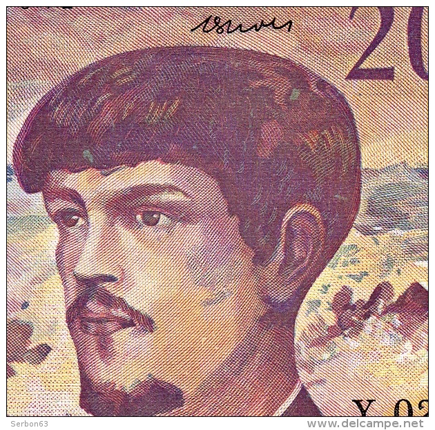 UN BILLET 20 FRANCS DEBUSSY NEUF TYPE 1980 ALPHABET Y.020 N° 634542 DE 1987 POUR LES SPECIALISTE DE L'OEIL VAIRON - 20 F 1980-1997 ''Debussy''