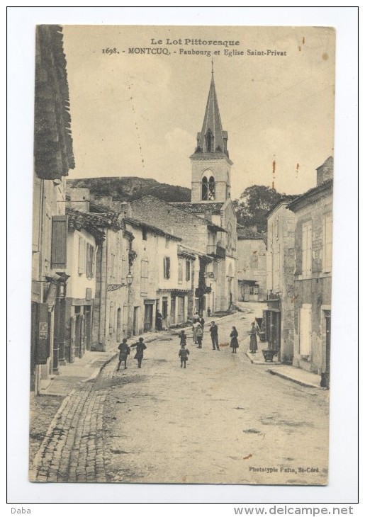 Montcuq. Faubourg Et église.... - Montcuq