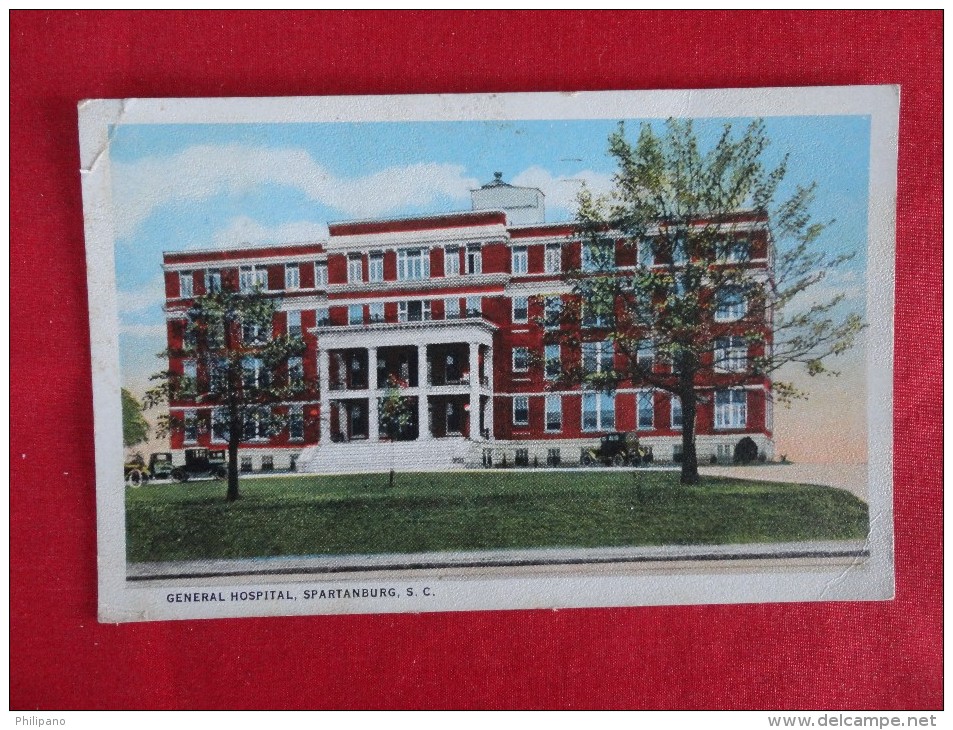 South Carolina > Spartanburg   Hospital  1923 Cancel -ref 1185 - Spartanburg