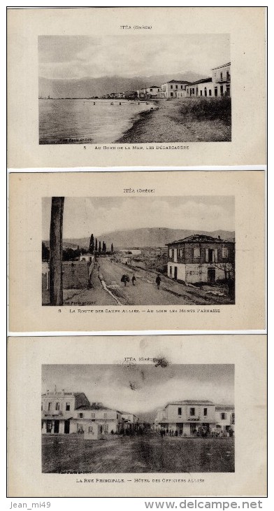 GRECE - ITEA- LOT DE 3 CARTES - (toutes Différentes) Guerre 1914 -1918 - Grecia