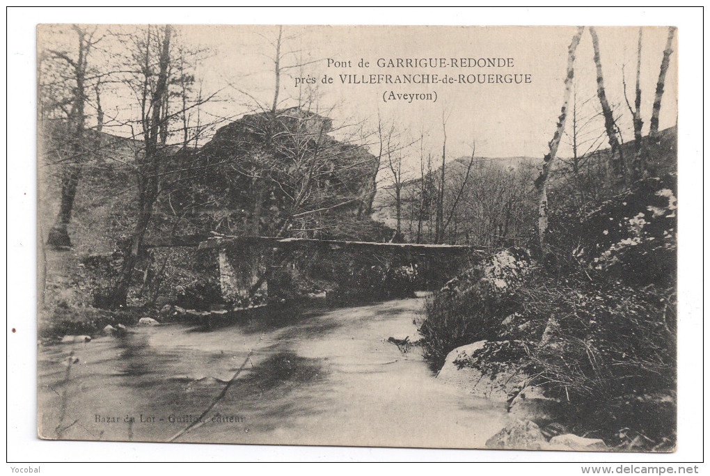 CP , 12 , PONT DE GARRIGUE REBONDE , Près De Villefranche De Rouergue - Villefranche De Rouergue