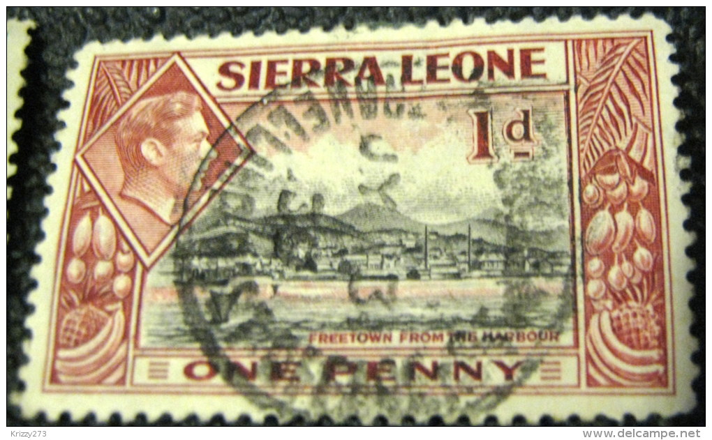 Sierra Leone 1938 Freetown From The Harbour 1d - Used - Sierra Leone (...-1960)