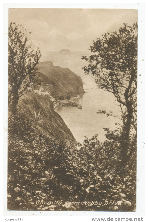 Clovelly From Hobby Drive, 1928 Postcard - Clovelly