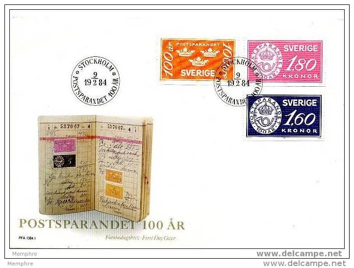 SUEDE 1984    FDC  Banque Postale   Mi Nr 1267-9 - FDC