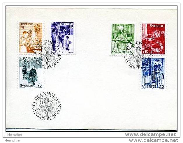 SWEDEN 1977  FDC  Xmas Traditions  Scott 1225-30  Mi Nr 1004-9 - FDC