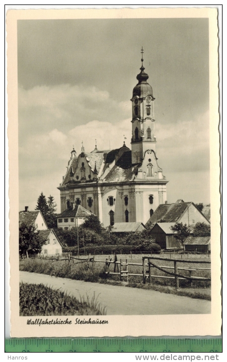 Wallfahrtskirche, Steinhausen, Verlag: Ausführungsmuster, Gebr. Schmidt, Lübeck, Postkarte, Erhaltung: I-II, Unbenutzt, - Bad Schussenried