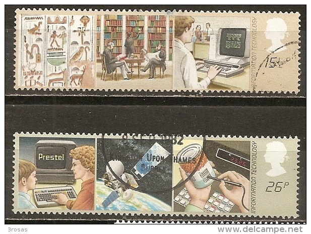 Grande-Bretagne Great Britain 1982 Information Technology Set Complete Obl - Usati