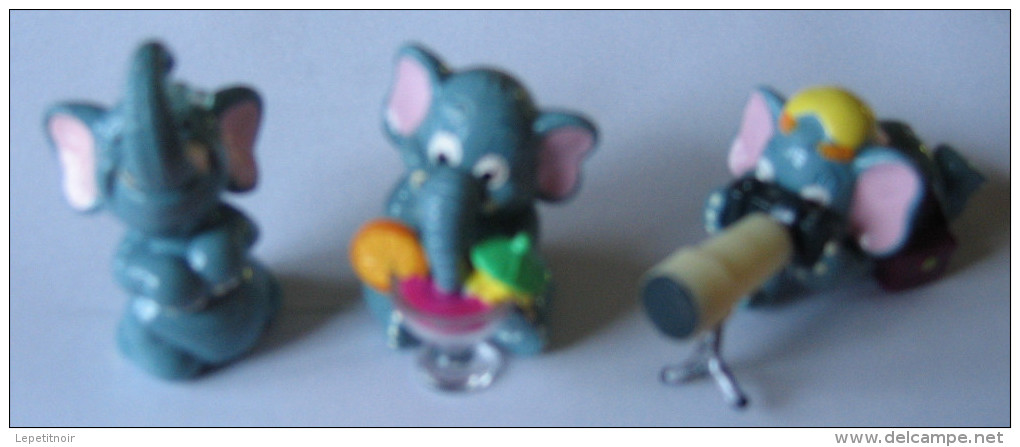 Kinder Série De 3 Eléphantos Eléphant N°2 / 4 / 10 - Komplettsets