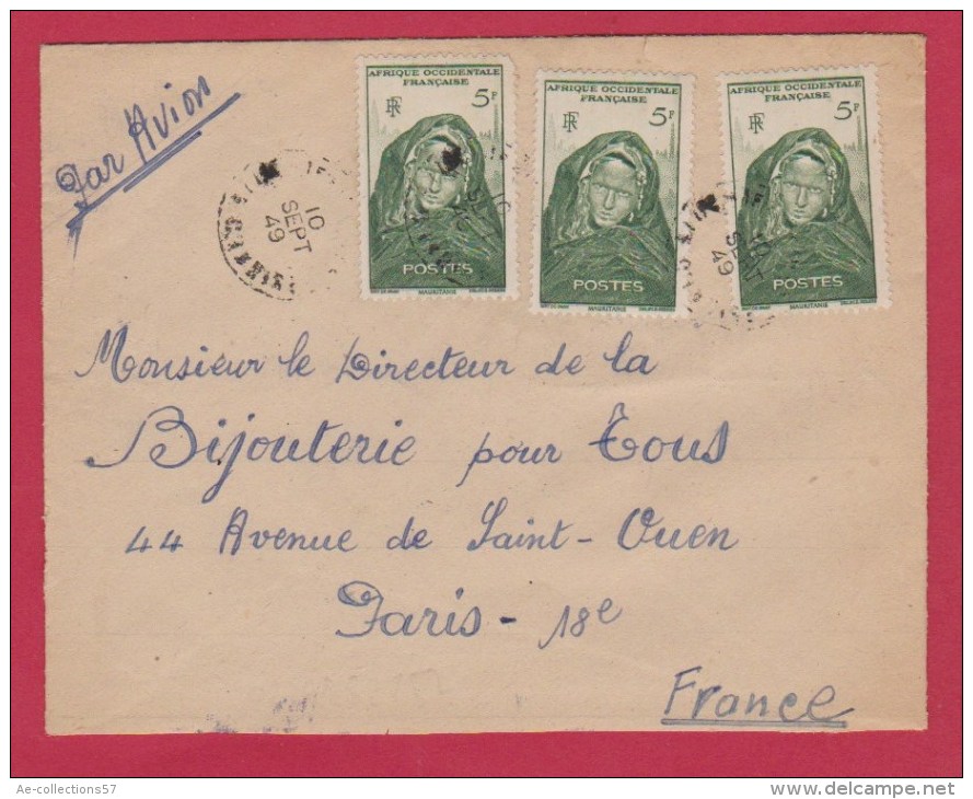 AOF //  Enveloppe Pour Paris //  10 Septembre 1949 - Covers & Documents