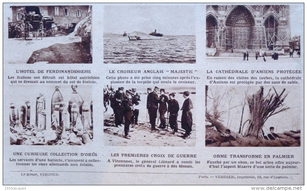 LE MIROIR N° 83 / 27-06-1915 TSAR AVIATEUR PAULHAN CADORNA MONT-ST-ÉLOI HUBETERNE SÉNÉGALAIS PETAIN MILLERAND