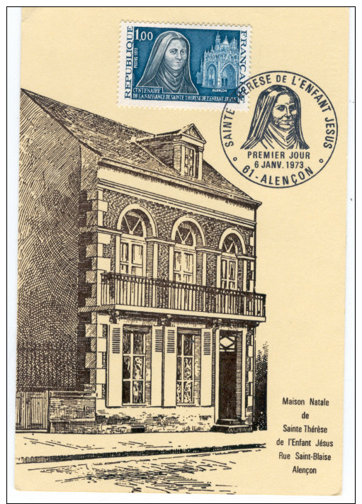 ALENCON Sainte Thérèse De L´Enfant Jésus. 1973. Carte P. Maison Natale. - 1970-1979