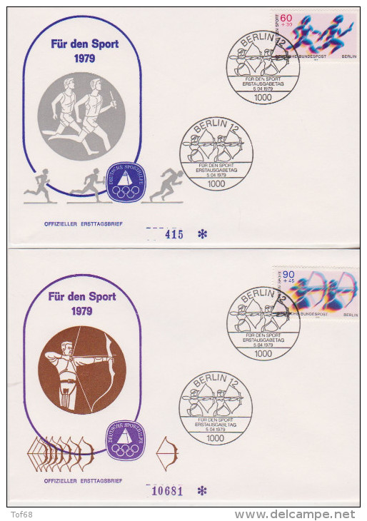 Deutschland Berlin FDC Für Den Sport 1979 Nr Michel 596 Und 597 - Lettres & Documents