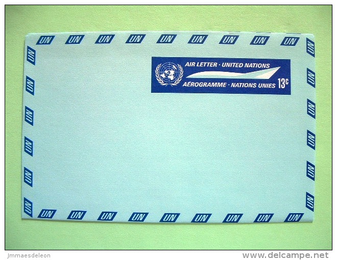 United Nations New York 1968 Aerogramme - Plane - Storia Postale