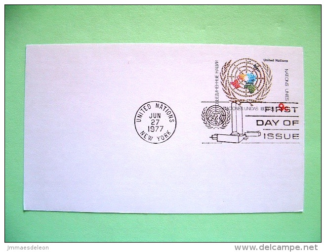 United Nations New York 1977 FDC Pre Paid Card - UN Flag - Covers & Documents