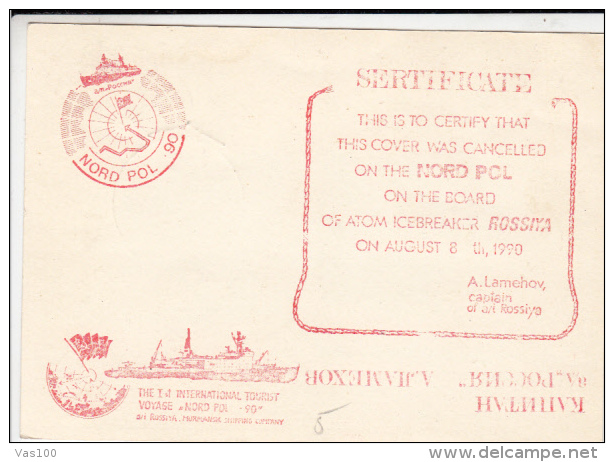 RUSSIAN ARCTIC EXPEDITION, POLAR BEAR, SHIP, BACK, PC STATIONERY, ENTIER POSTAL, 1978, RUSSIA - Arktis Expeditionen