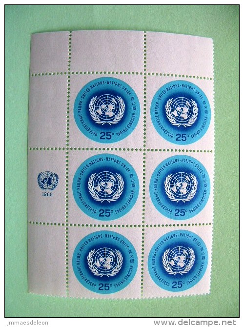 United Nations New York 1966 MINT Stamps With Date - UN Emblem - Scott 150 - X6 = 10.50 $ - Nuevos