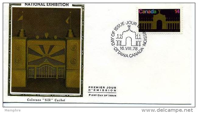 CANADA FDC Centenaie De L&acute;Exposition Nationale  Y&amp;T: 676  Scott: 767 Cachet Colorano Silk - 1971-1980