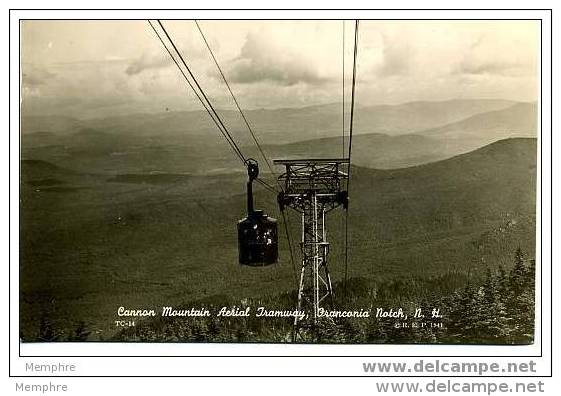 Cannon Mountain Aerial Tramway Franconia Notch  1941 Mint  Genuine Photo - White Mountains