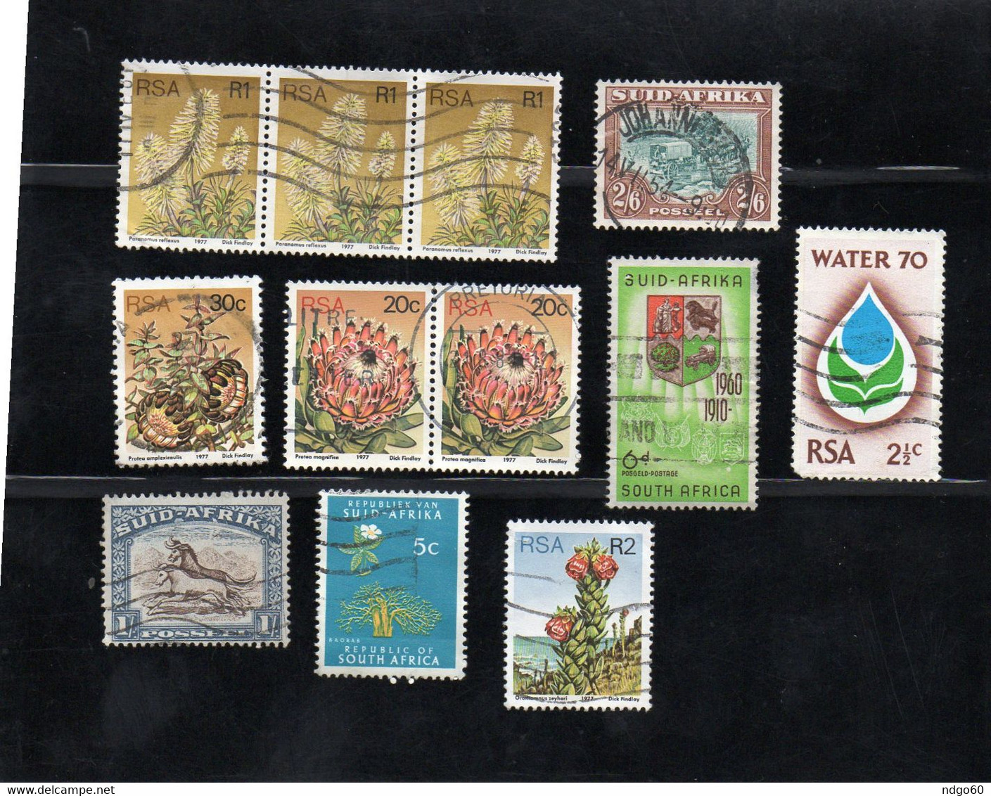 * Lot De + De 155 Timbres D'Afrique Du Sud (4 Scans) - Collections, Lots & Séries