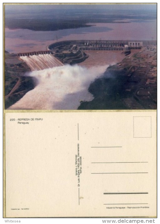 Ak  Paraguay - Itaipu - Wasserkraftwerk - Staumauer - Paraguay