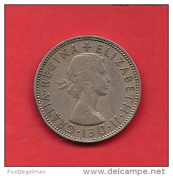 UK, 1958,  Circulated Coin 2 Shilling, KM906, C1768 - J. 1 Florin / 2 Schillings