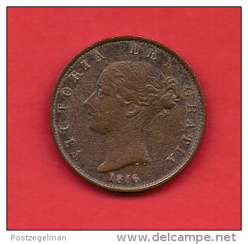 UK, 1856,  VF Circulated Coin, 3 Pence,  Victoria Bronze, , C1775 - F. 3 Pence