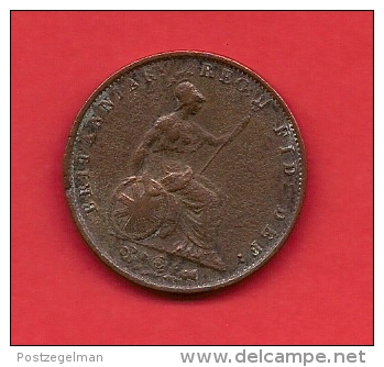 UK, 1856,  VF Circulated Coin, 3 Pence,  Victoria Bronze, , C1775 - F. 3 Pence