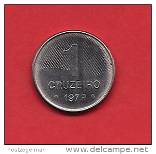 BRASIL, 1979, XF Circulated Coin, 1 Cruzeiro, Stainless Steel, Km590, C1785 - Brazilië