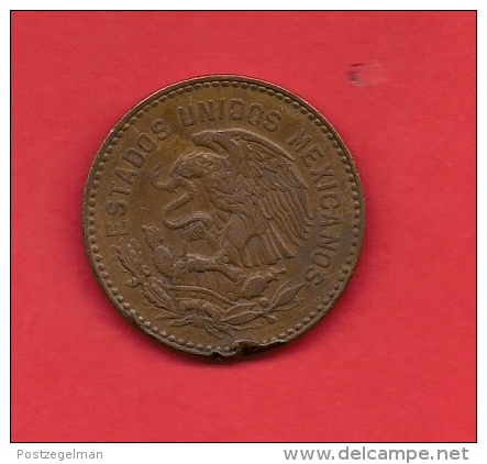 MEXICO, 1956, XF Circulated Coin, 50 Centavos, Bronze Km450, C1801 - Mexiko