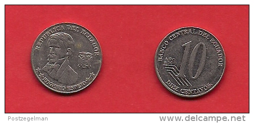 ECUADOR, 2000-2005, VF Circulated Coin, 10 Centavos,   C1805 - Ecuador