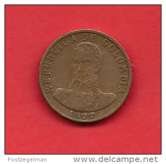 COLOMBIA,1977, XF Circulated Coin, 2 Pesos , Copper Alu Nickel,  KM 263,  C1818 - Colombia