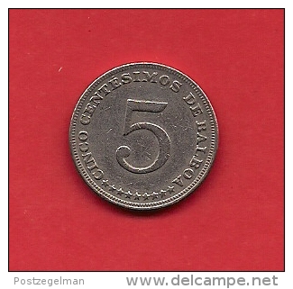 PANAMA, 1973, XF Circulated Coin, 5 Centimos, Copper Nickel,  KM 23.2,  C1820 - Panamá