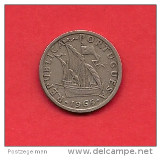PORTUGAL, 1965, XF Circulated Coin, 2,5 Escudos, Copper Nickel,   KM 590, C1833 - Portugal