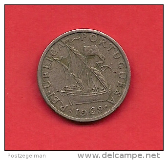 PORTUGAL, 1968, XF Circulated Coin, 5 Escudos, Copper Nickel,   KM 591, C1835 - Portugal