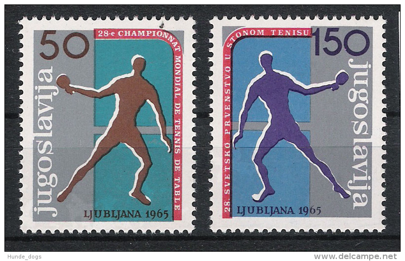 Jugoslawien 1965 Mi 1104-05 ** MNH Sport Tischtennis Table Tennis Ping-pong Championships WM - Nuevos