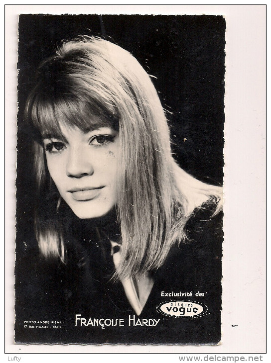 Carte  FRANCOISE HARDY - Disques VOGUE - Reclame